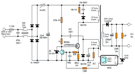 switch mode power supply - SMPS schematic - transformer calculator - Electrical Engineering ...