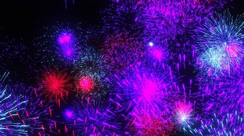 Festive Bright Purple Fireworks New Year 2021 Looped Background Animatio... | Fireworks ...