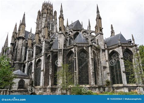 View of the Saint-Ouen Abbey Church in Rouen in Normandy Editorial Stock Image - Image of ...