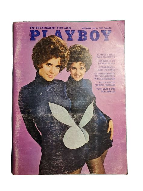 Playboy October 1970: Lainie Kazan pictorial, Collinson Twins | eBay