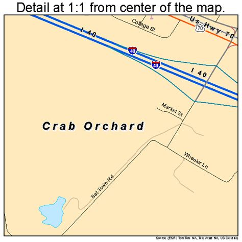 Crab Orchard Tennessee Street Map 4717840