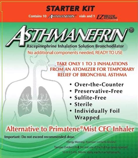 Asthmanefrin (Nephron Pharmaceuticals Corporation) RACEPINEPHRINE HYDROCHLORIDE 11.25mg in 0.5mL ...