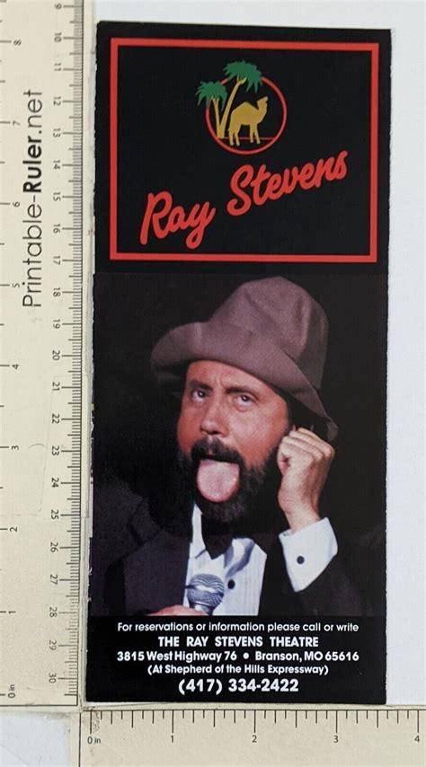 1993 Ray Stevens Theatre Branson Missouri Comedy Julio Ahab Vtg Travel Brochure | eBay