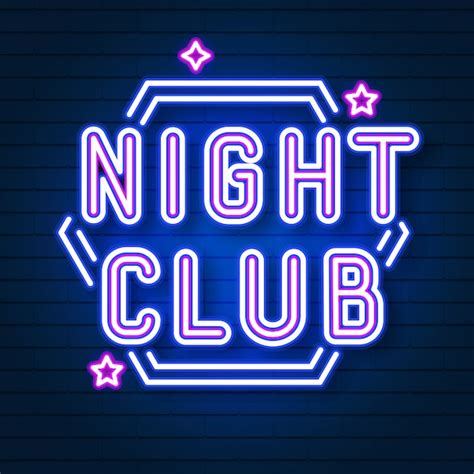 Premium Vector | Night club neon signboard