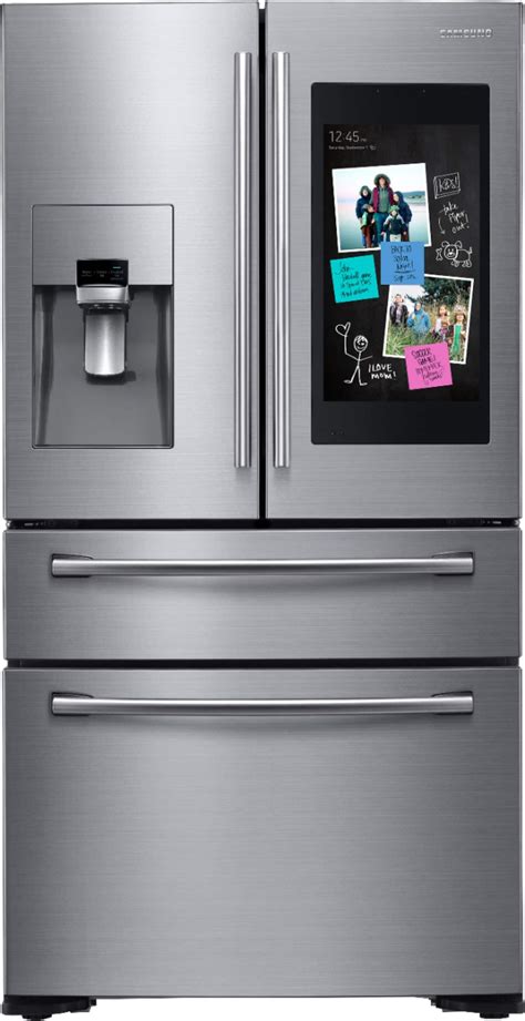 Customer Reviews: Samsung Family Hub 22.2 Cu. Ft. 4-Door French Door Counter-Depth Refrigerator ...