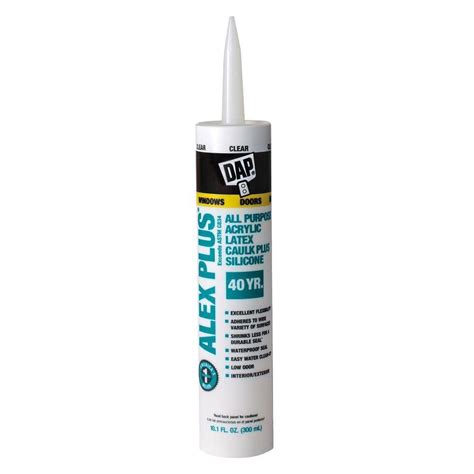 DAP Alex Plus 10.1 oz. All-Purpose Caulk Clear-18072 - The Home Depot