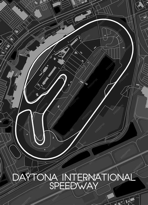 Premium Vector | Daytona International Speedway Road Course map