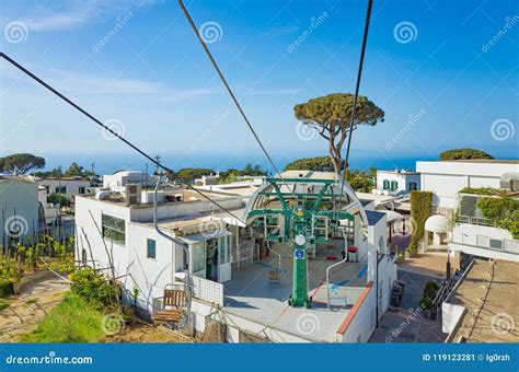 Chairlift in Anacapri at Capri Island, Italy Stock Image - Image of outdoor, solaro: 119123281