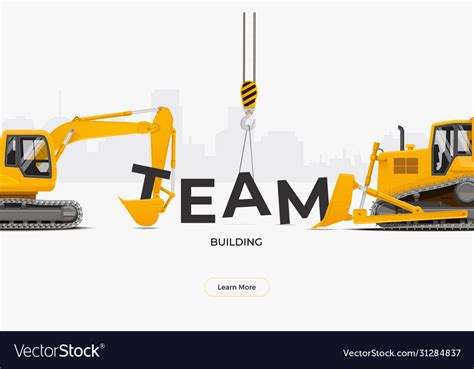 Team building banner template design concept Vector Image