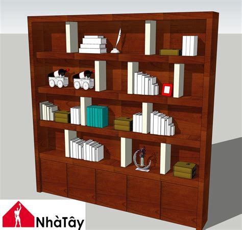 4848 Bookshelf Sketchup Model Free Download