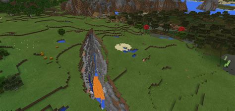 -161898697: Huge Ravine & Village (1.2 Beta Only) | Minecraft PE Seeds