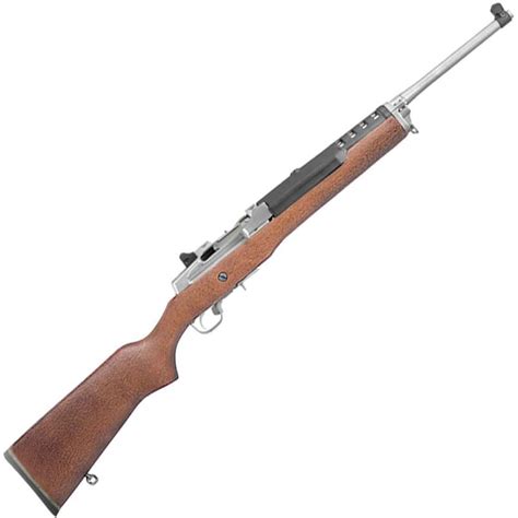 Ruger Mini Thirty Hardwood 7.62x39mm 18.5in Matte Stainless Semi Automatic Modern Sporting Rifle ...