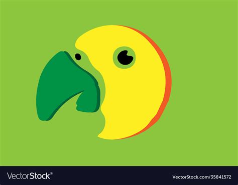 Parrot isolated on background Royalty Free Vector Image