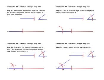 Construction #9 - Construct a Triangle Using SAS - Instructional Diagram