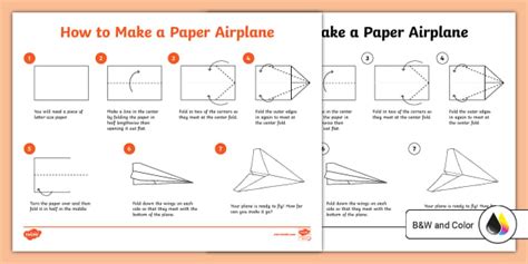 How To Make a Simple Paper Airplane Craft Instructions