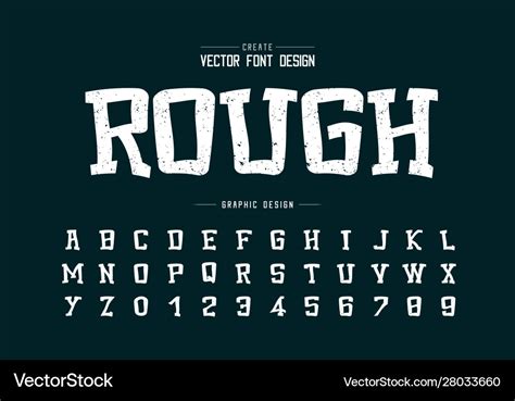 Texture Font And Cartoon Alphabet Rough Typeface Vector Image | The ...