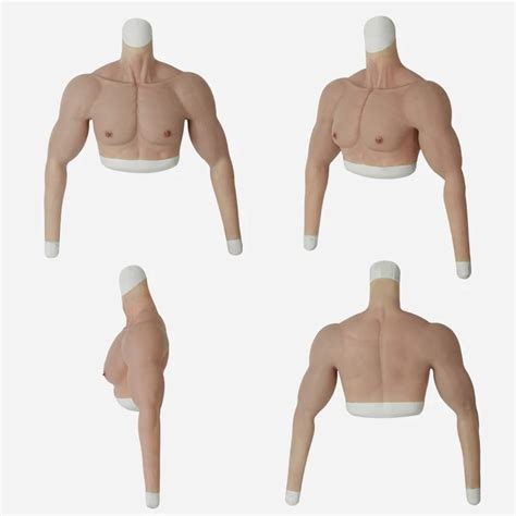 Premium Silicone Fake Muscle Suit for Cosplayer With Arm Male Silicone Artificial Realistic ...