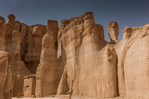 Sandstone Formations Around Al Khobar Caves Jebel Qarah, Al Hofuf, Saudi Arabia Stock Image ...