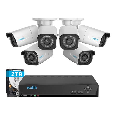 REOLINK 4K Security Camera System, 6pcs H.265 PoE Wired Bullet 4K ...