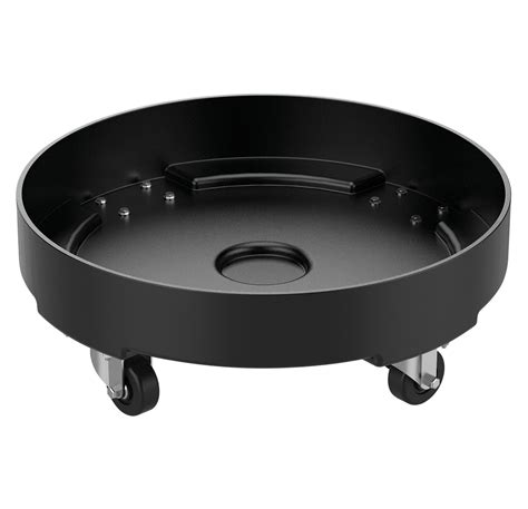 Drum Dolly - Poly Construction - for 55-Gallon Drums - Swivel Casters - Black