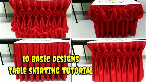 Table skirting tutorial 10 basics designs for the beginners. | Skirting ...