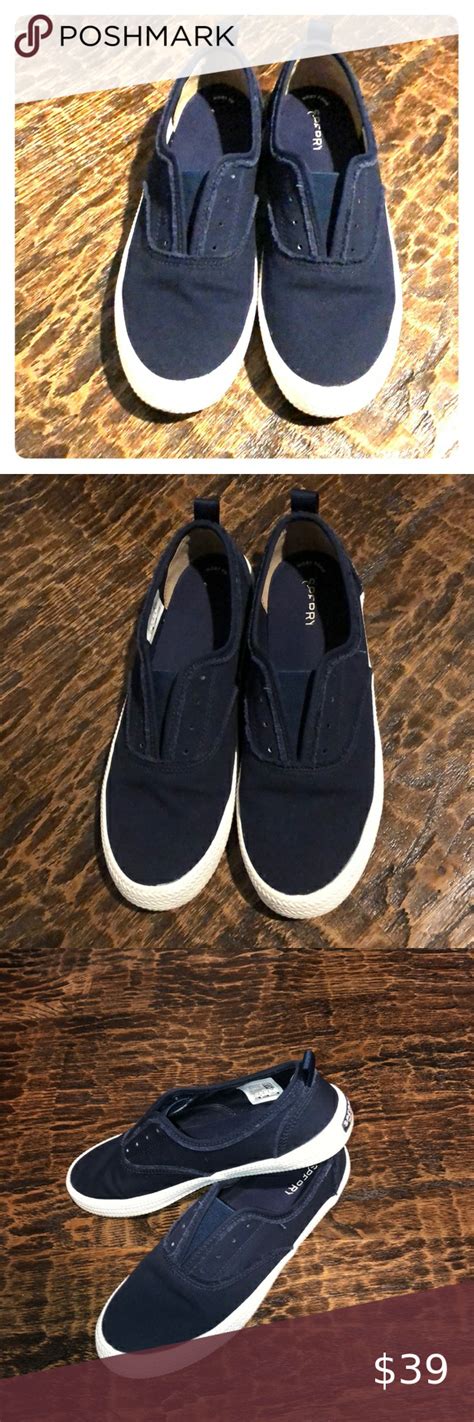 Sperry Navy Blue and White sneakers | White sneakers, Sneakers, Womens ...