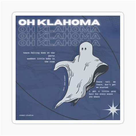 "oh klahoma - jack stauber" Sticker by renmei-studios | Redbubble