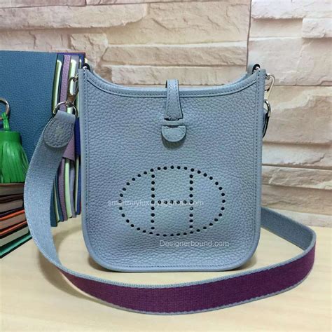 Hermes Evelyne III Bag in Ice Blue Togo Leather TPM