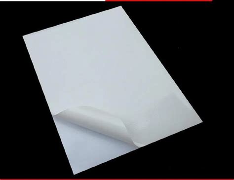 100 sheets A4 Blank Waterproof Sticker Paper Bright White a4 papaer PVC sticker label special ...