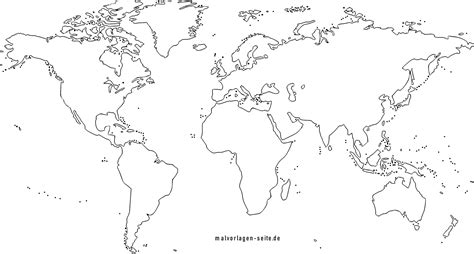 Ausmalbilder Weltkarte Ausdrucken