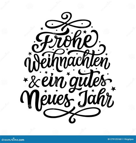 Merry Christmas and Happy New Year in German Stock Vector ...