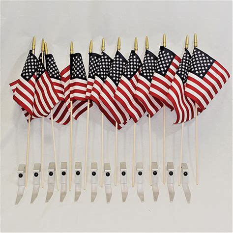 Small Cemetery Flag Holder Kit with Flag - 12 Pack | Carrot-Top Flags