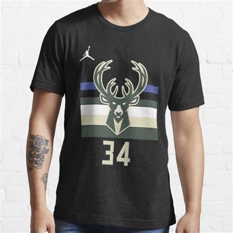 "Giannis Antetokounmpo Logo" T-shirt for Sale by RosaFord | Redbubble | basketball t-shirts ...