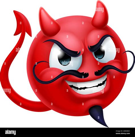 Devil Emoji Emoticon Man Face Cartoon Icon Mascot Stock Vector Image & Art - Alamy