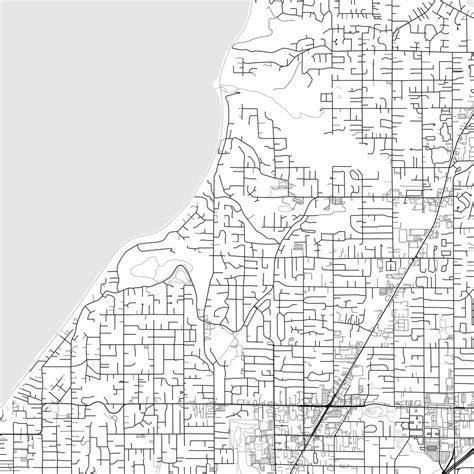 Lynnwood Map Print, Lynnwood Map Poster Wall Art, Wa City Map ...