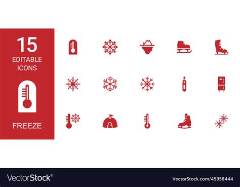 Freeze icons Royalty Free Vector Image - VectorStock