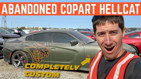 Finding An ABANDONED Hellcat Charger Build At COPART With @LegitStreetCars - YouTube