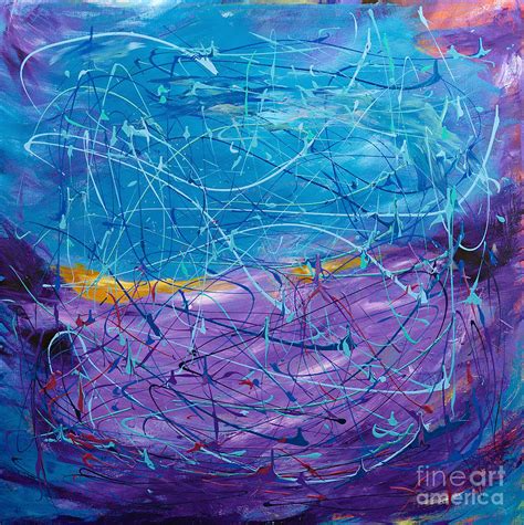 Purple/blue Abstract Painting by Art by Danielle