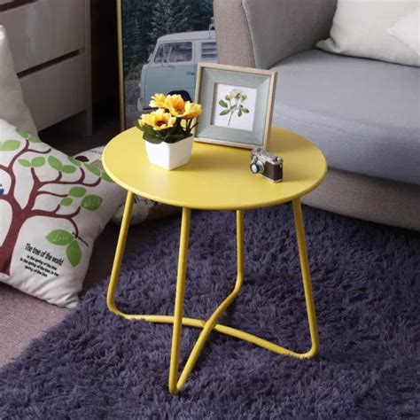 Dropship Metal Side Table; Round Coffee Coffee Table; Modern Sofa Side Table For Living Room ...