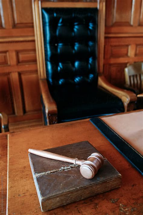 "Gavel On Judge's Bench Chair In Courtroom" by Stocksy Contributor ...