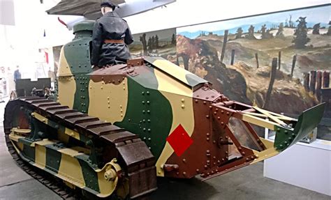 Surviving WW1 French Renault FT-17 Tank in Saumur France