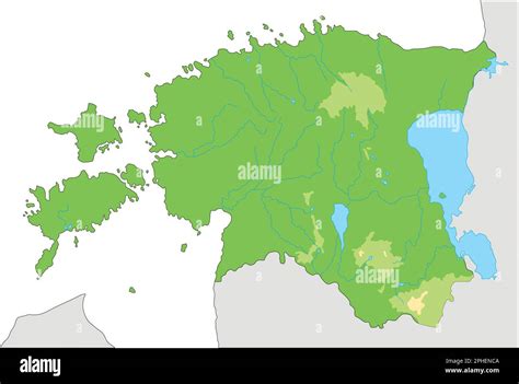 Highly detailed Estonia physical map Stock Vector Image & Art - Alamy