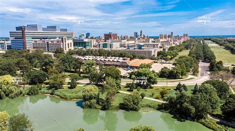 The University of Chicago Tower Above Midway Plaisance Hyde Park ...