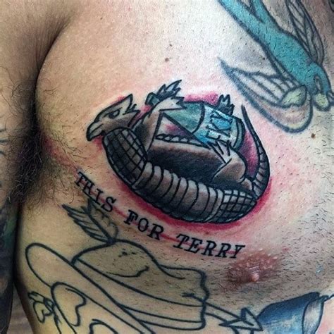 50 Armadillo Tattoo Designs For Men - Armor Shell Ink Ideas