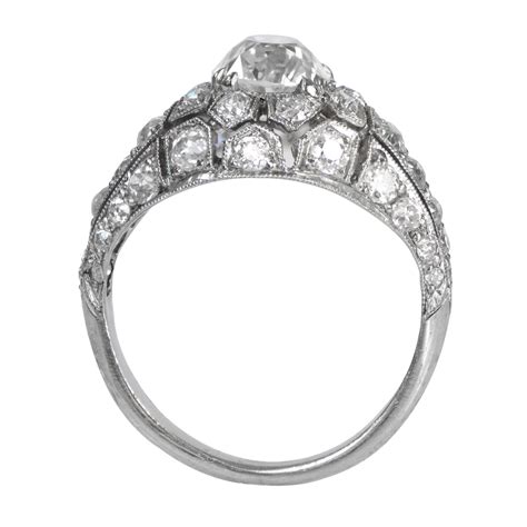 1.02ct Old Mine Cut Diamond Ring - Estate Diamond Jewelry