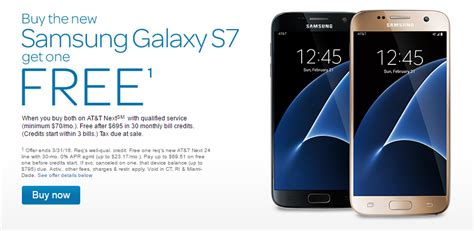 AT&T Offers A Free Galaxy S7 & S7 Edge For A Limited Time