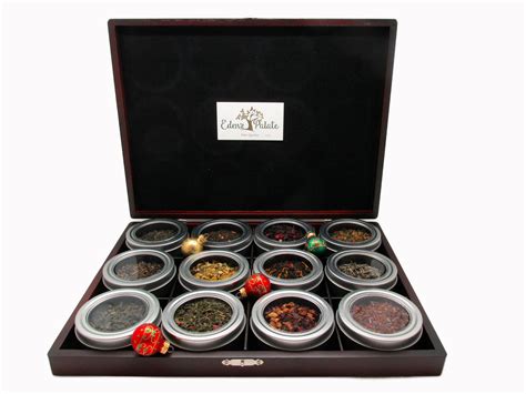 Wooden Tea Sampler Box (12 Canisters) | Tea sampler, Tea storage, Tea ...