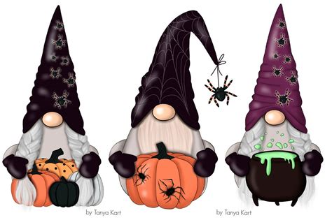 Halloween Clipart Nordic Gnomes Clipart Fall Gnomes Clipart - Etsy ...