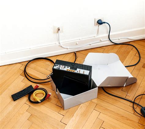 Installation of Cable Internet Provider Modem Set-box Stock Image - Image of cable, floor: 109784615