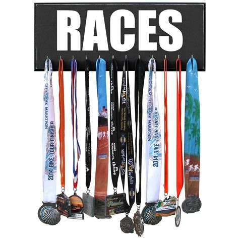 Running Medals Display Rack - RACES | Medal hanger, Running medal display, Medal hanger display